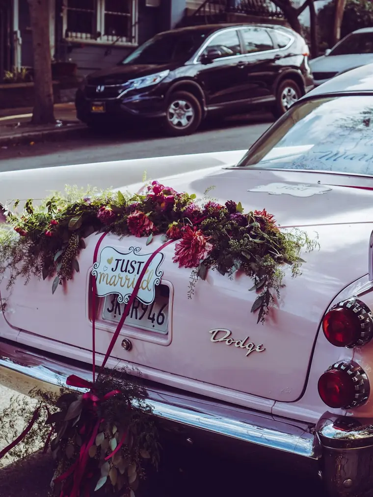 Decorated car for a Mehndi function
